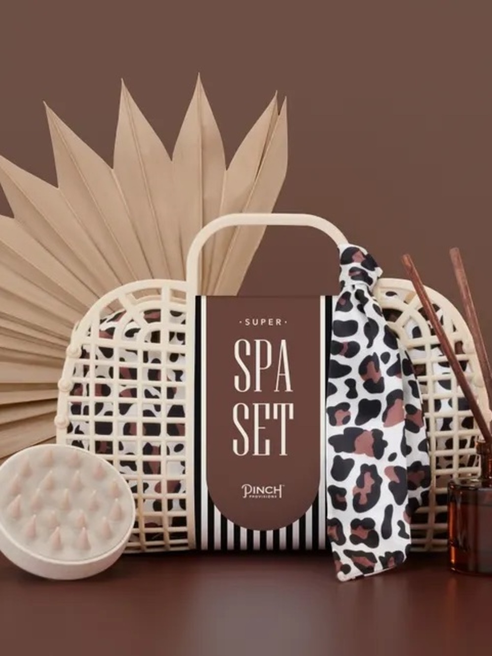 Pinch Provisions Cream & Brown Super Spa Set